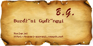 Buzási Gyöngyi névjegykártya